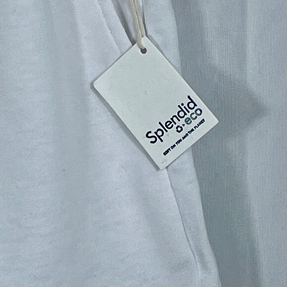 NWT Splendid Terry Drawstring Waist Eco Shorts White Womens S (4-6) Beach Summer - Picture 7 of 13